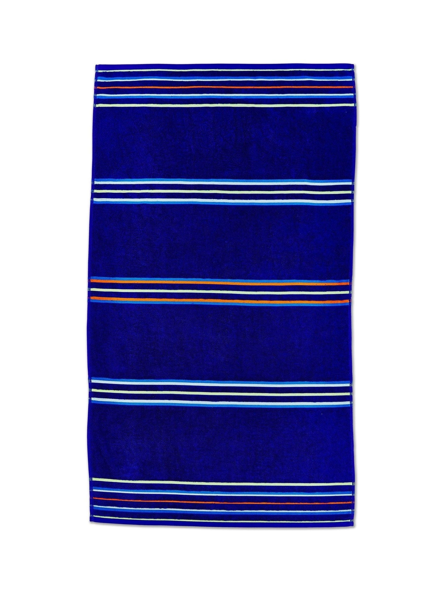 Catherine Lansfield blaue Regenbogen Jacquard-Strandtücher, UK-Version