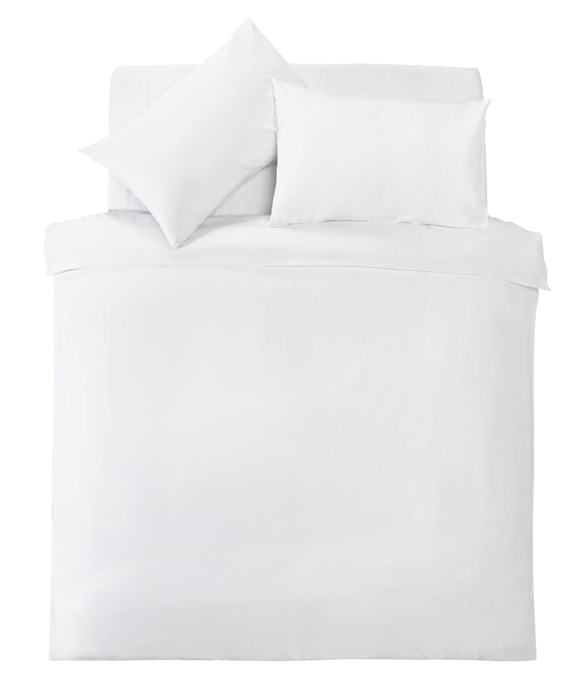 Silentnight Supersoft plain white duvet set double (British brand)