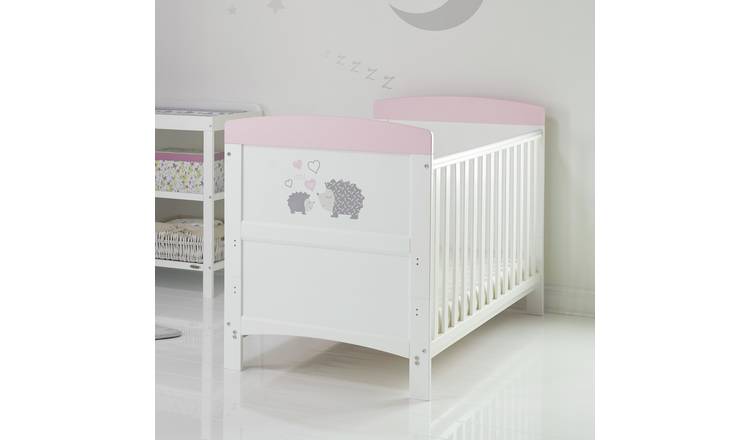 Obaby Hedgehog Cot Bed with Fibre Mattress – Pink