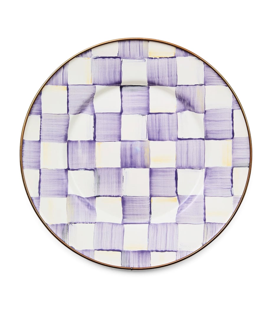 MacKenzie-Childs Violet Check dessert plate 20cm (British brand)