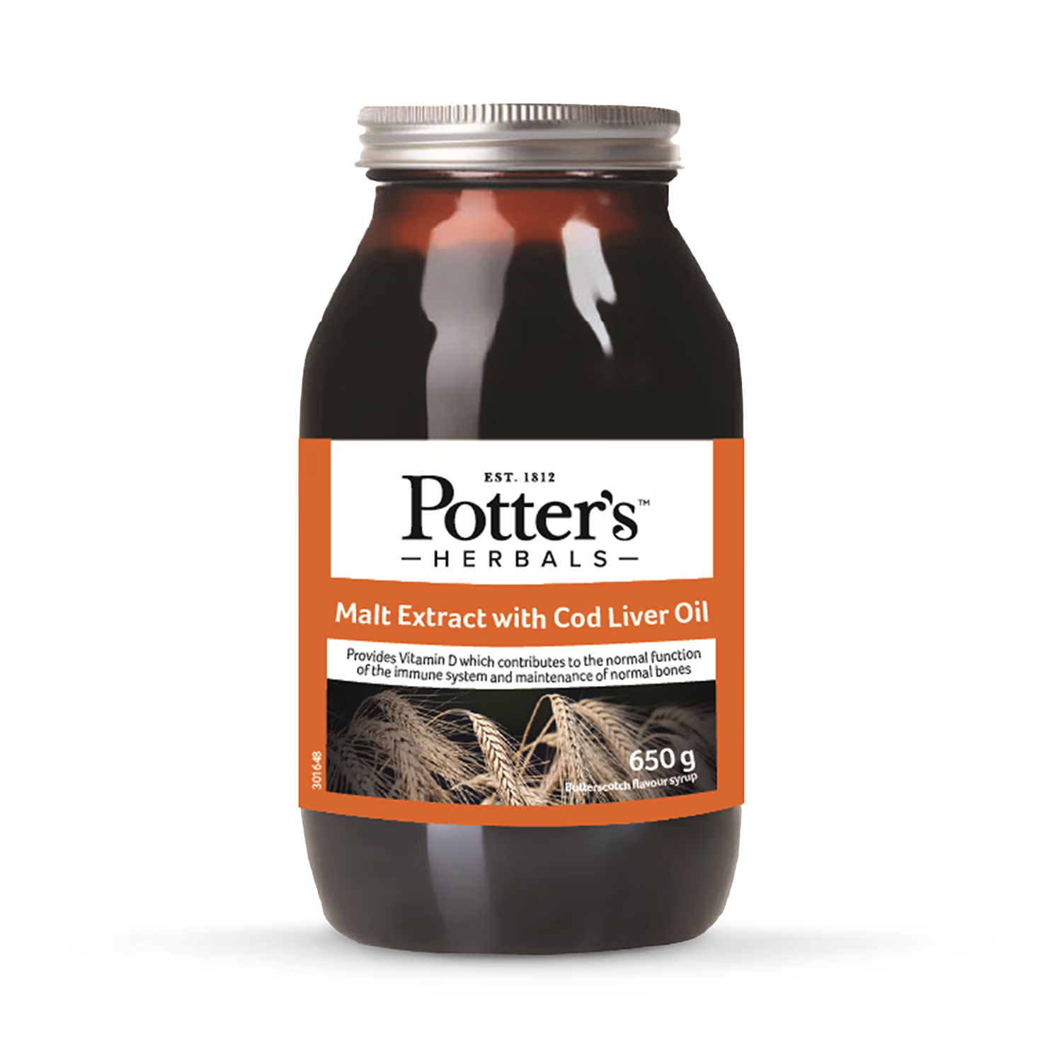 Potters Butterscotch Malt Extract (with Cod Liver Oil) 650g