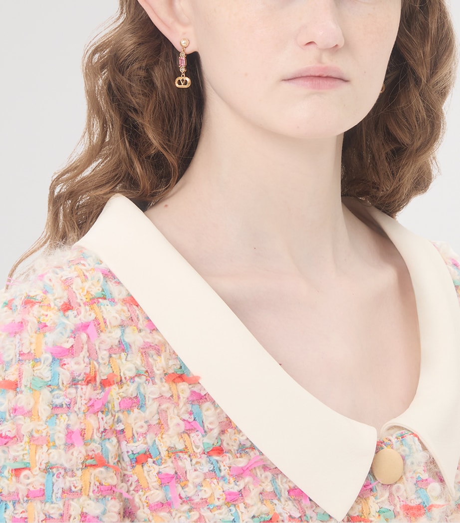 Valentino Garavani Crystal Ovalette earrings in metal (British brand)