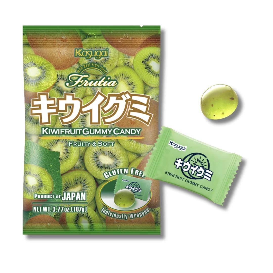 Kasugai Frutia Kiwi Gummy Candy, imported from the UK