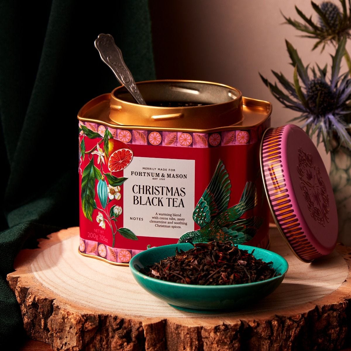 Christmas black tea loose leaf caddy 200g (British brand)