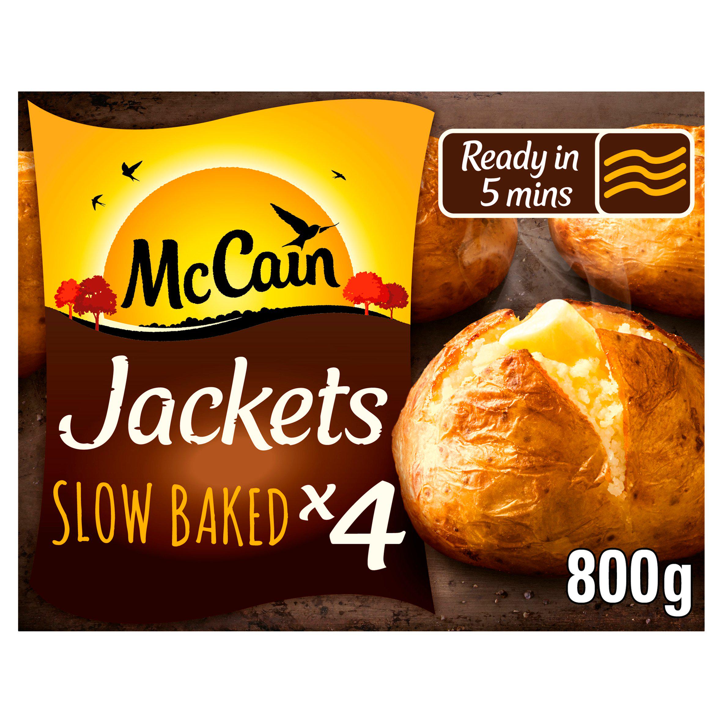 McCain Ready Baked Jacket Potatoes x4 800g GOODS Sainsburys   