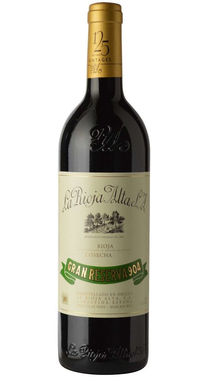 La Rioja Alta Rioja Gran Reserva 904 75cl, imported from the UK
