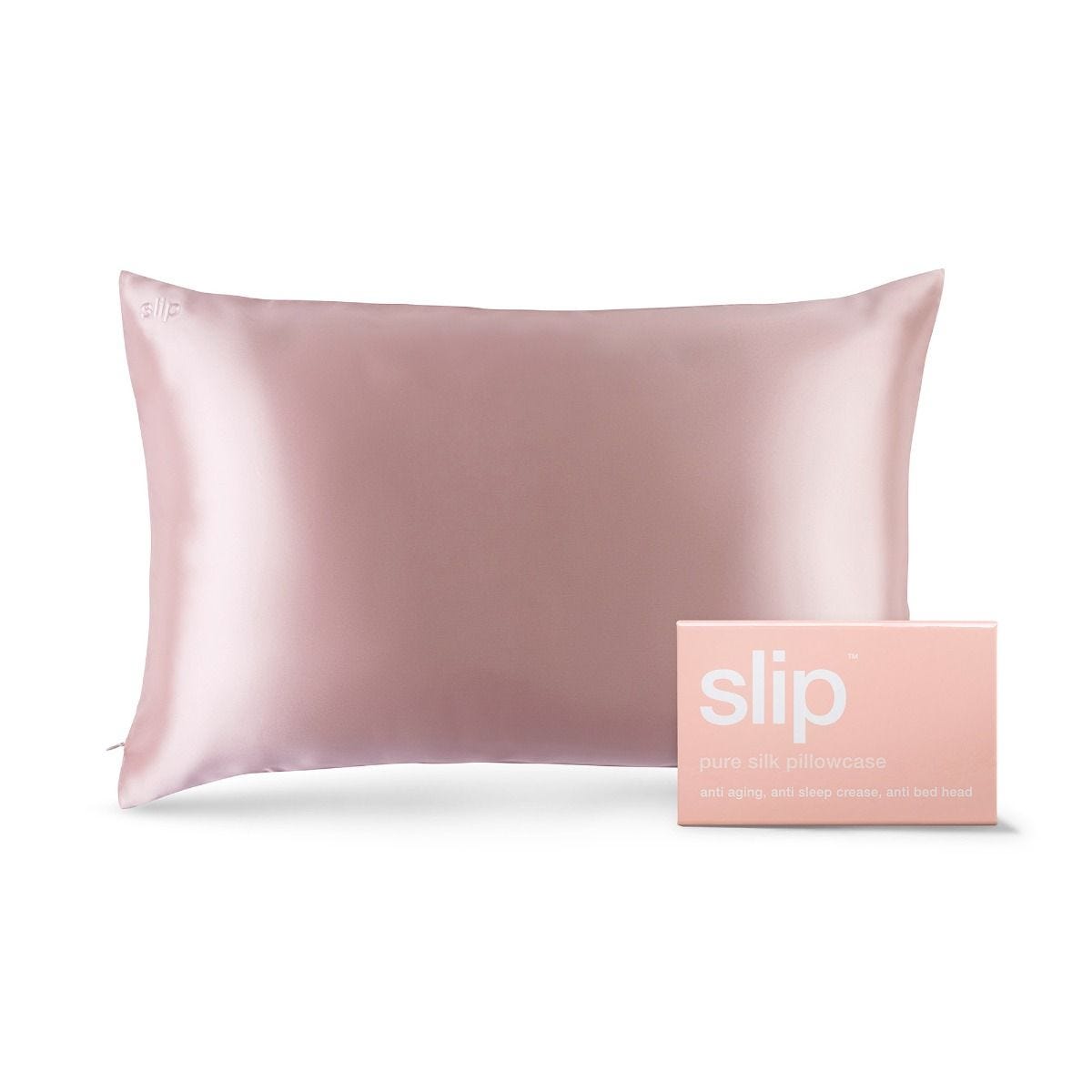 Slip pink silk pillowcase Queen size (British brand)