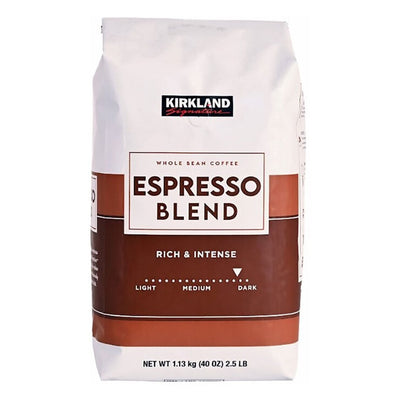 Costco UK Kirkland Signature Hele Bønner Kaffe Espresso Blanding 113kg- Kjøp online hos McGrocer