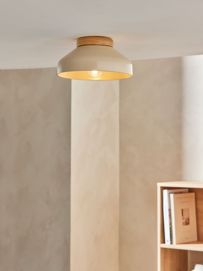 MADE.COM Cream Albert flush fitting ceiling light - British product