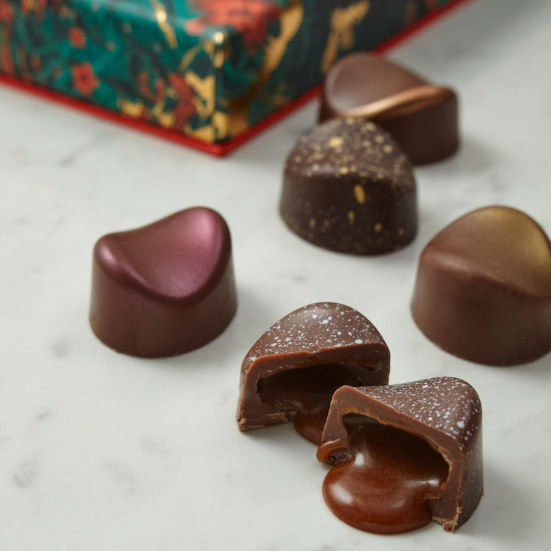 Chocolate caramels selection box 216g, imported from the UK