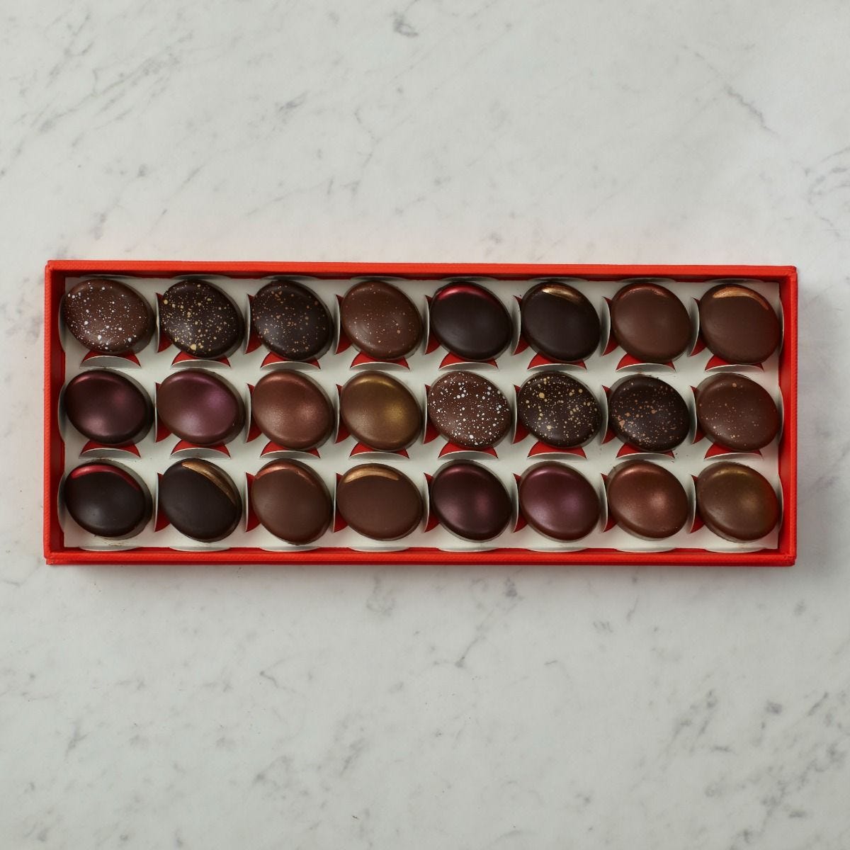 Chocolate caramels selection box 216g, imported from the UK