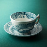 Spode Green Italian teacup and saucer, imported from the UK