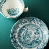 Spode Green Italian teacup and saucer, imported from the UK