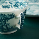 Spode Green Italian teacup and saucer, imported from the UK