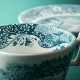 Spode Green Italian teacup and saucer, imported from the UK