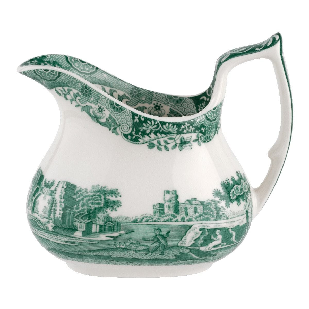 Spode Green Italian cream jug 10.5cm (British brand)