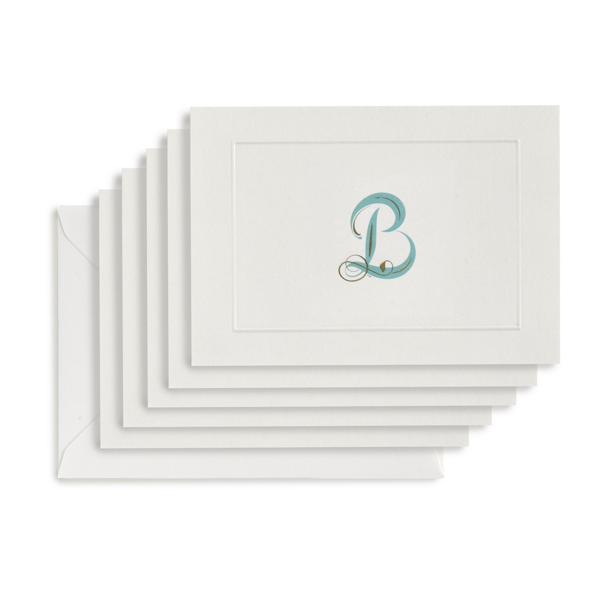 Fortnum's notecards B initial A6 cards, imported from the UK