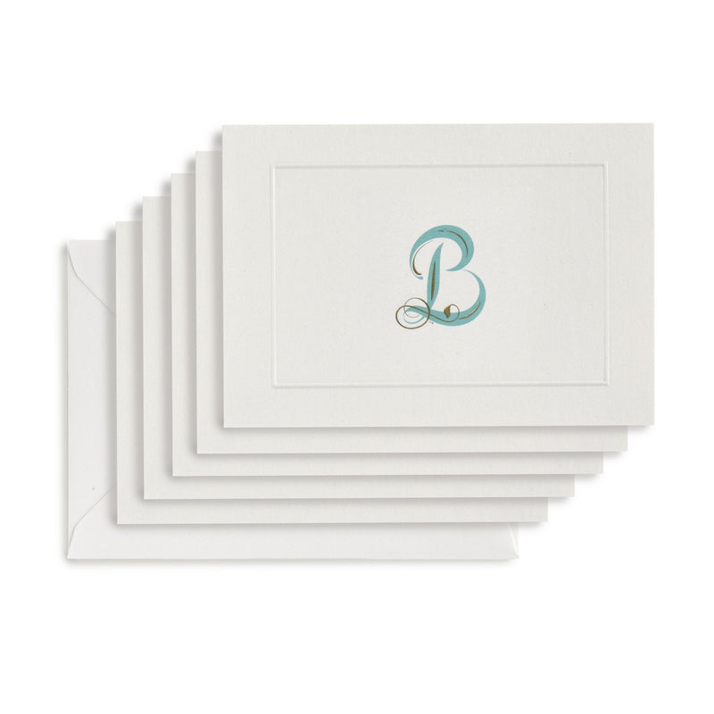 Fortnum's notecards B initial A6 cards, imported from the UK
