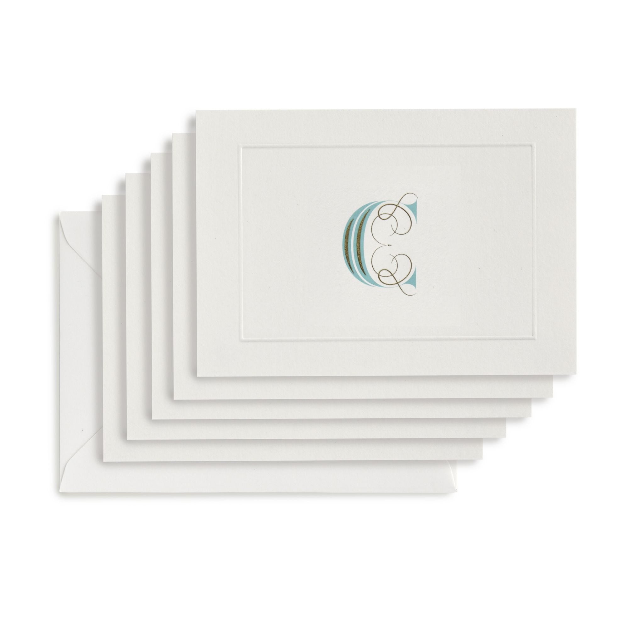 Fortnum's alphabet notecard C initial A6 set, imported from the UK