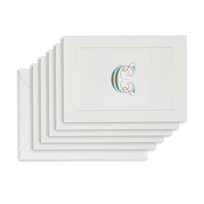 Fortnum's alphabet notecard C initial A6 set, imported from the UK