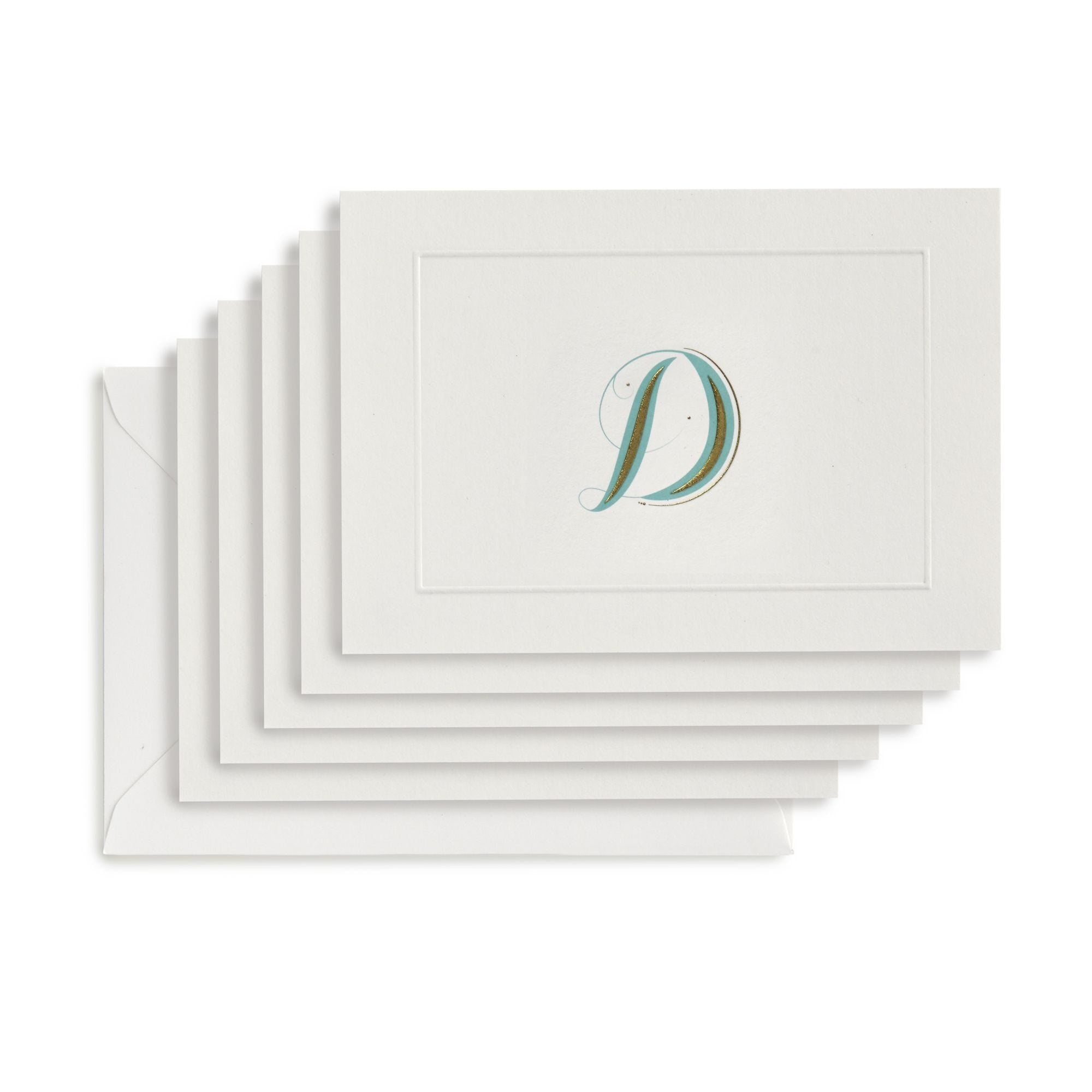 Fortnum's D initial notecards A6 - British product