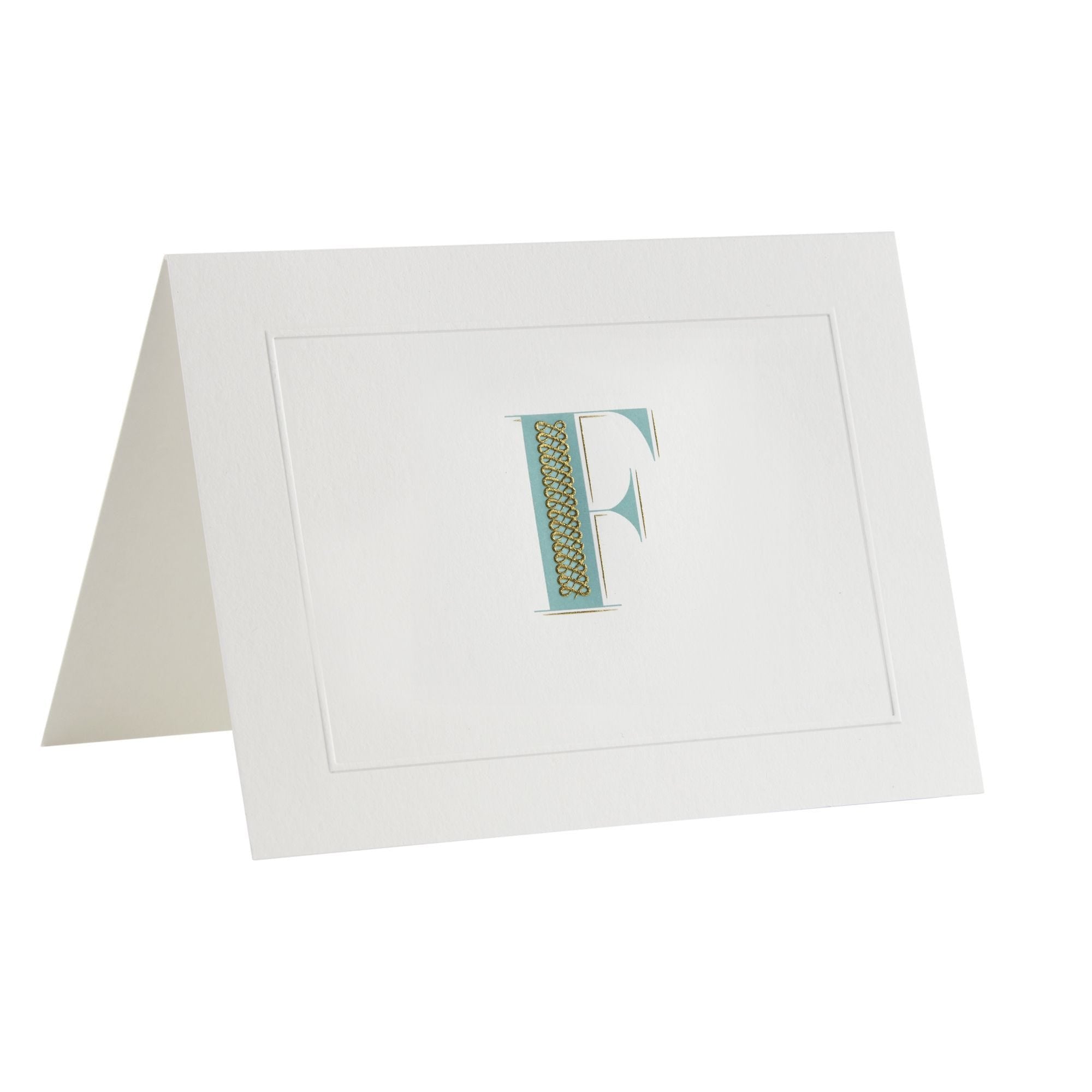 Fortnum's alphabet notecards F initial, box of 8 (British brand)