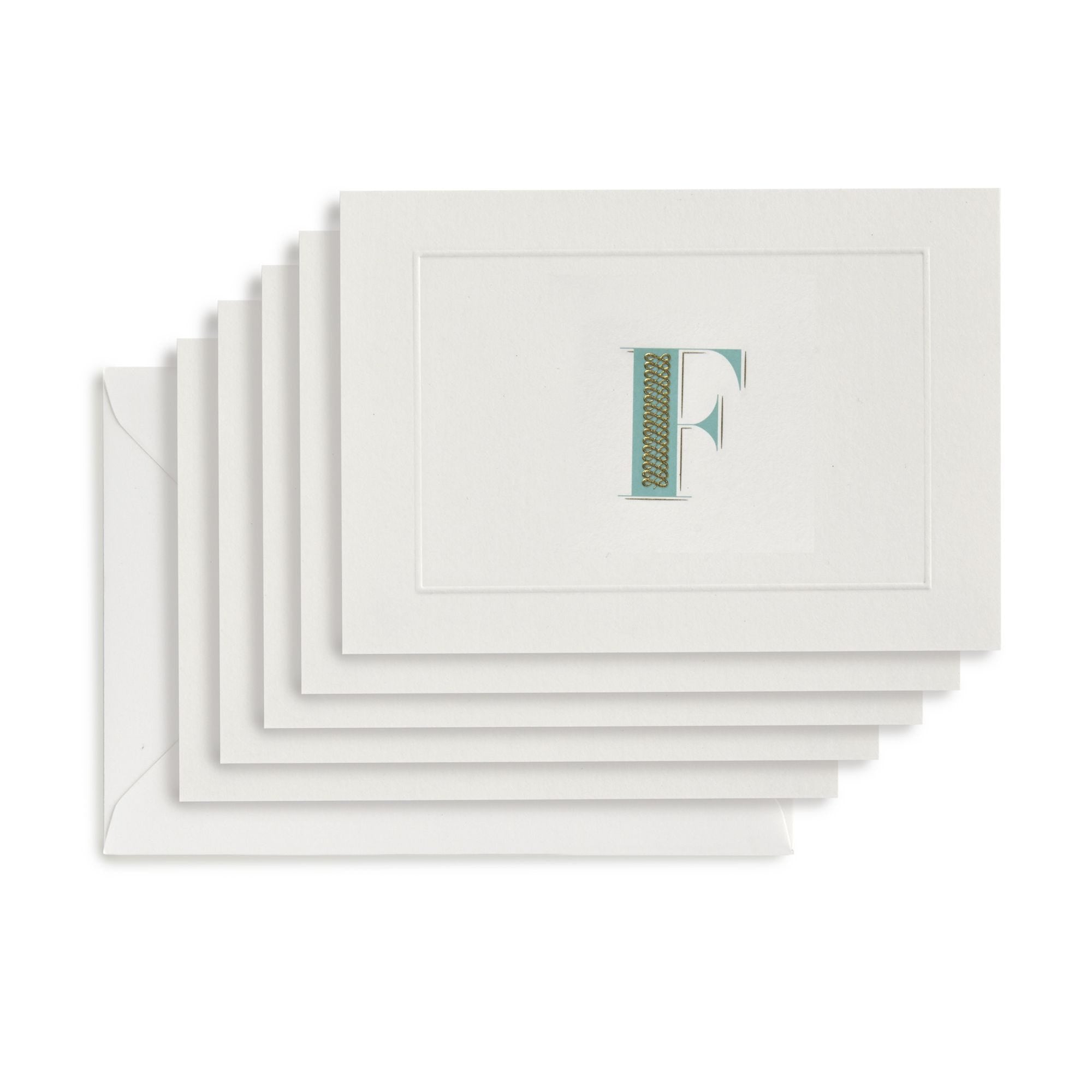 Fortnum's alphabet notecards F initial, box of 8 (British brand)