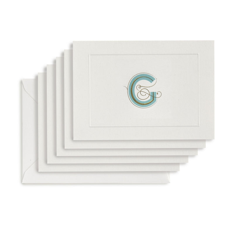Fortnum's alphabet notecards A6 initial G, imported from the UK