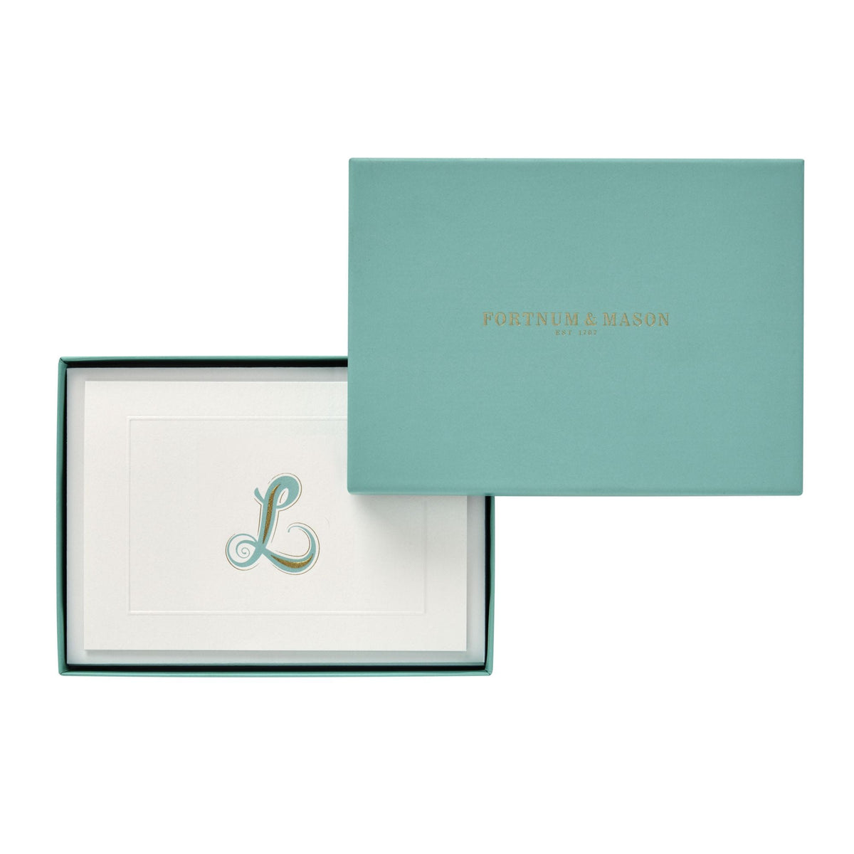 Fortnum's Alphabet notecards with L initial, imported from the UK