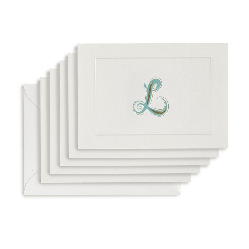 Fortnum's Alphabet notecards with L initial, imported from the UK
