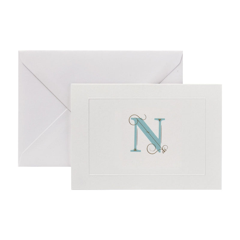 Fortnum's notecards N initial A6, imported from the UK