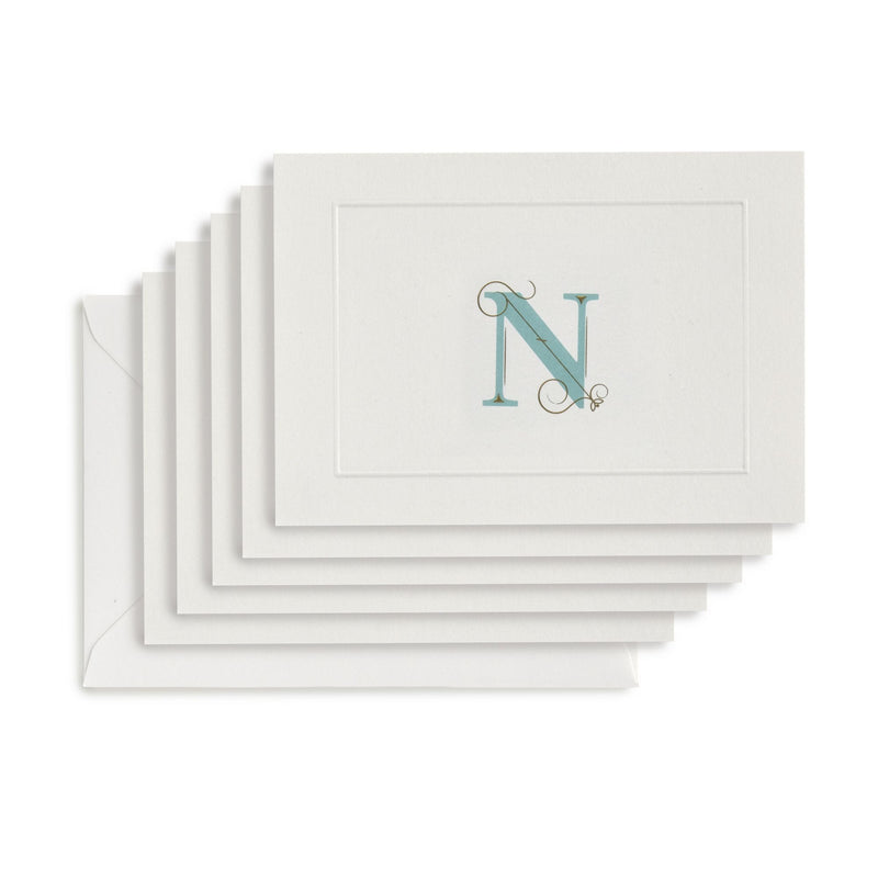 Fortnum's notecards N initial A6, imported from the UK