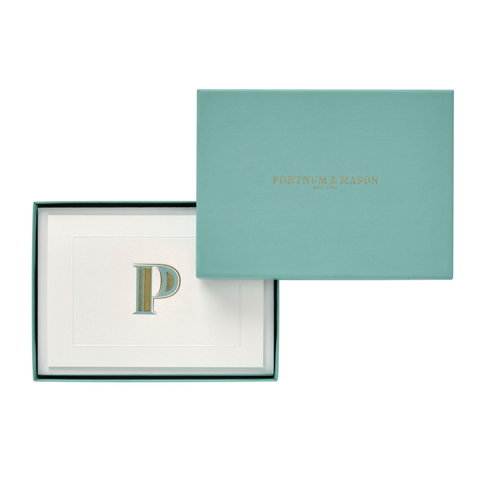 Fortnum's Alphabet notecards P initial A6 cards (British brand)