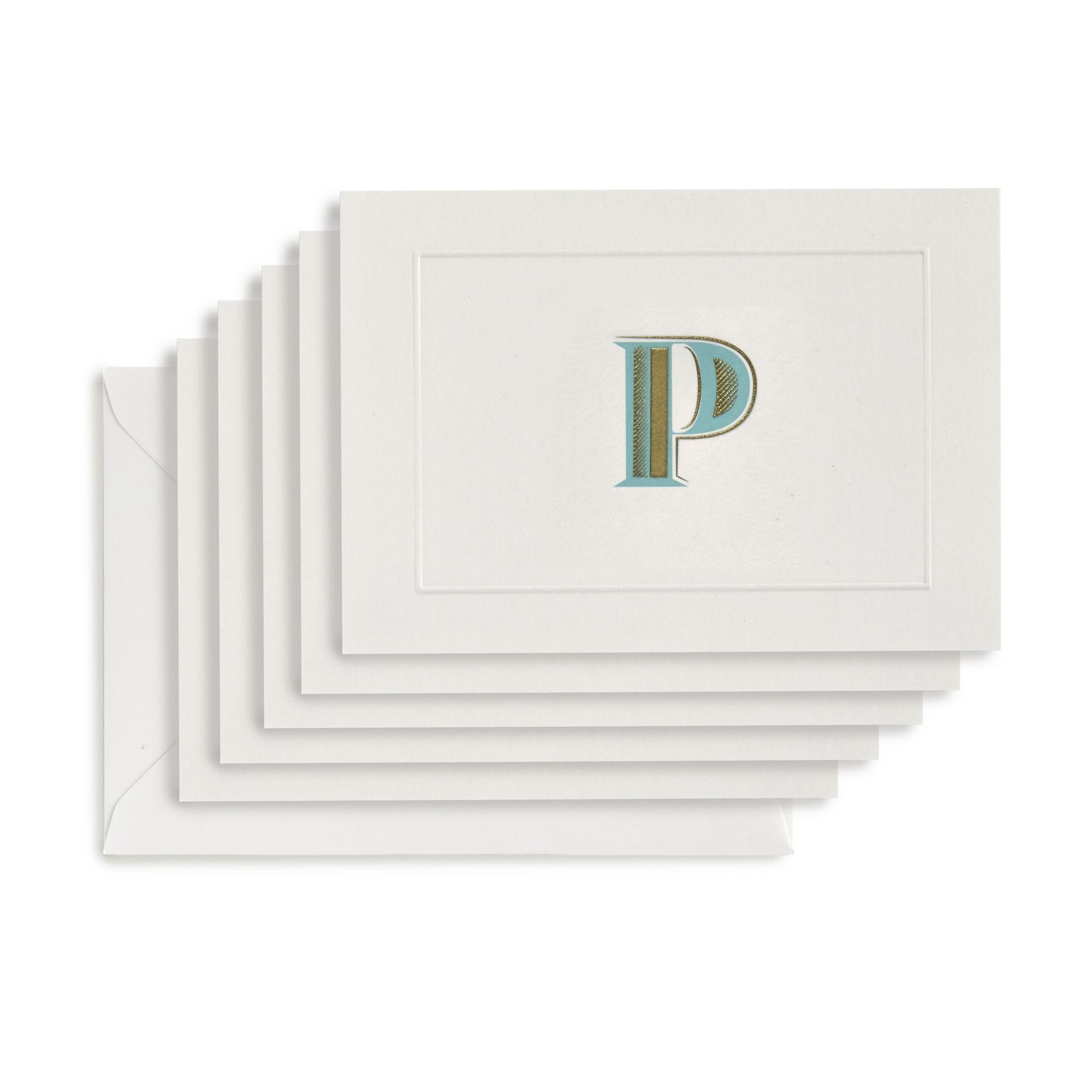 Fortnum's Alphabet notecards P initial A6 cards (British brand)