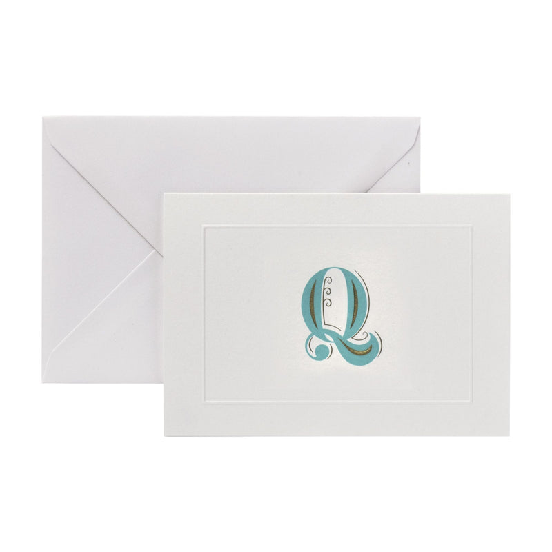 Fortnum's Alphabet notecards with Q initial A6, UK version