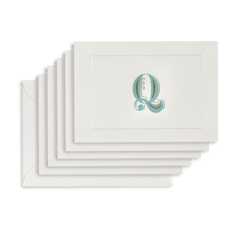 Fortnum's Alphabet notecards with Q initial A6, UK version
