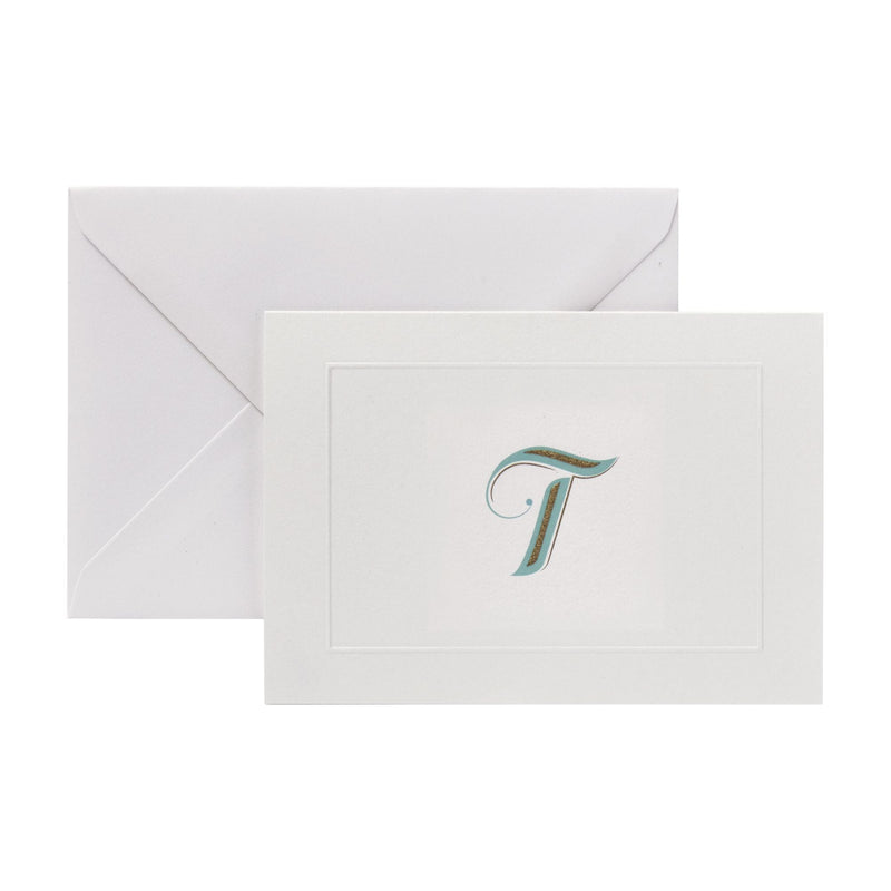 Fortnum's alphabet notecards T initial A6 cards (British brand)