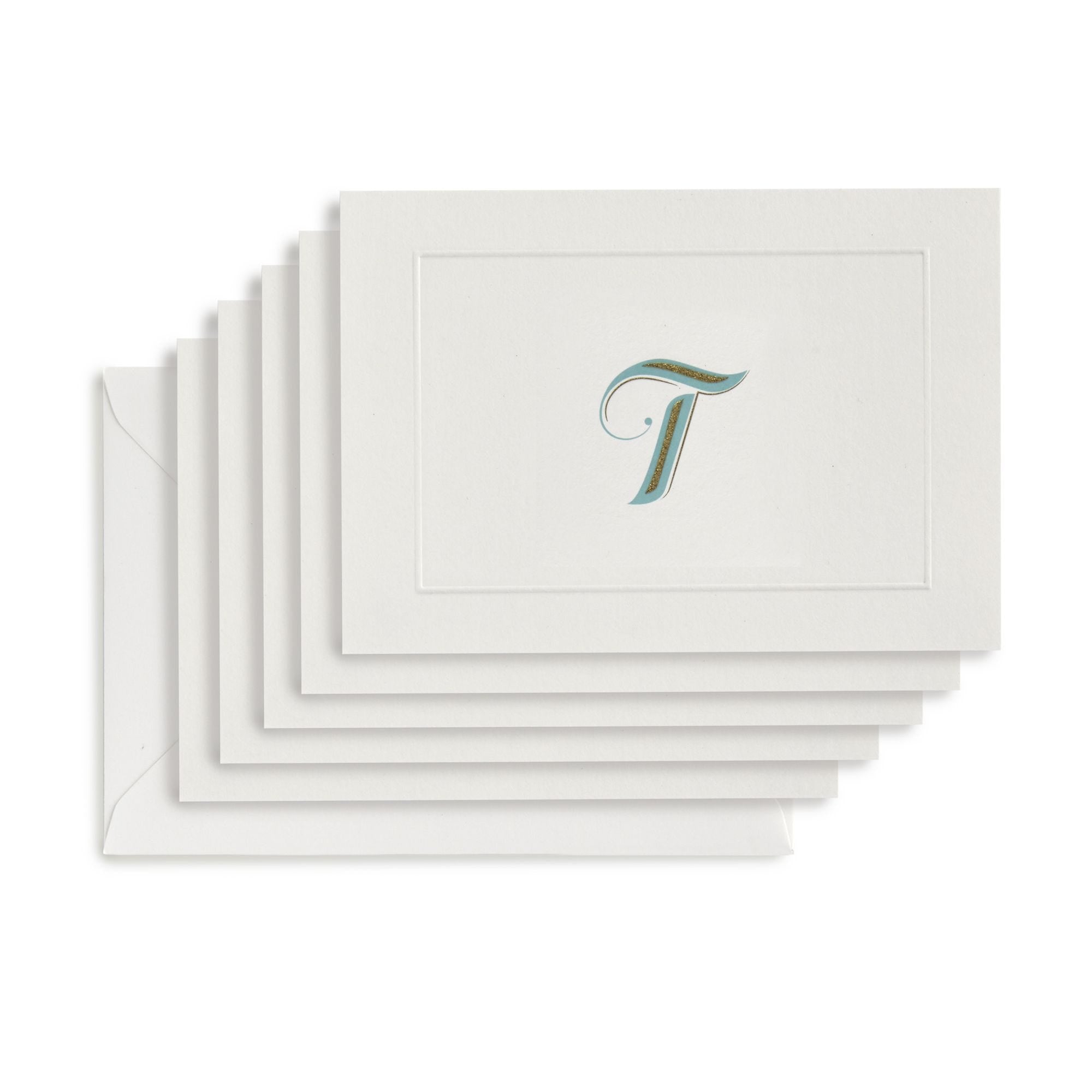 Fortnum's alphabet notecards T initial A6 cards (British brand)