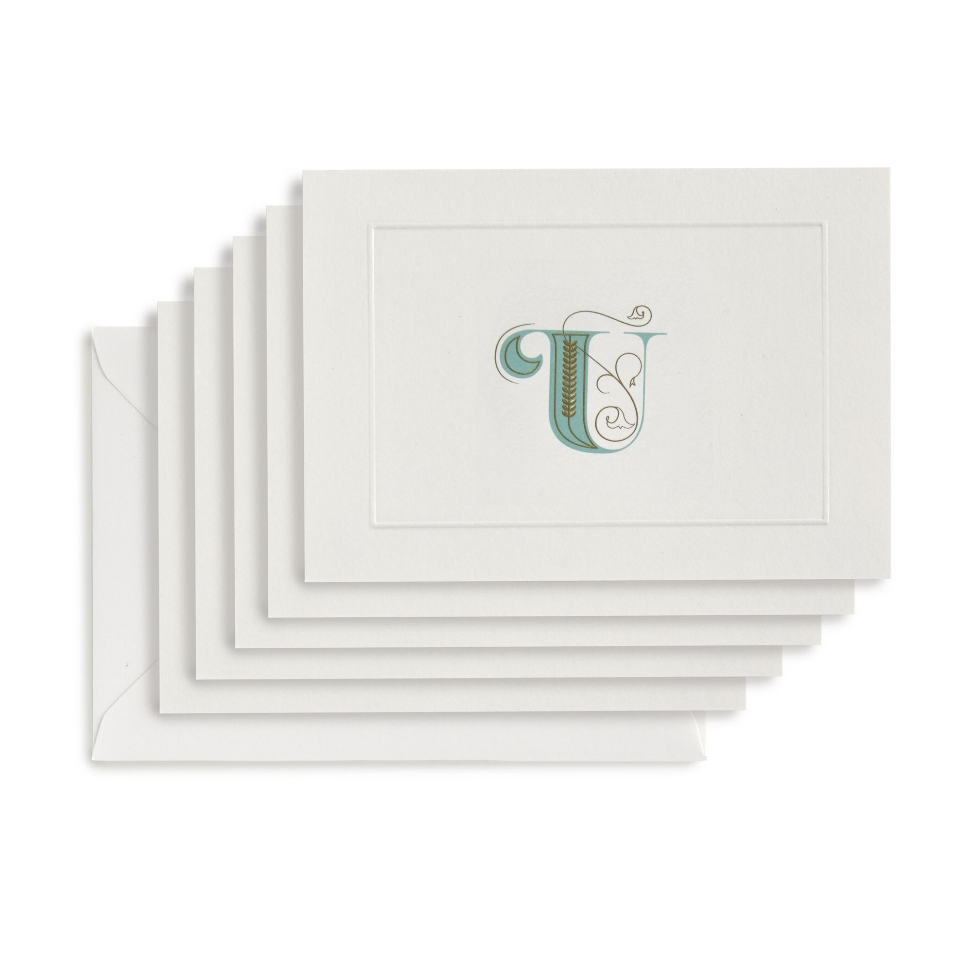 Fortnum's alphabet notecards U initial A6 (British brand)