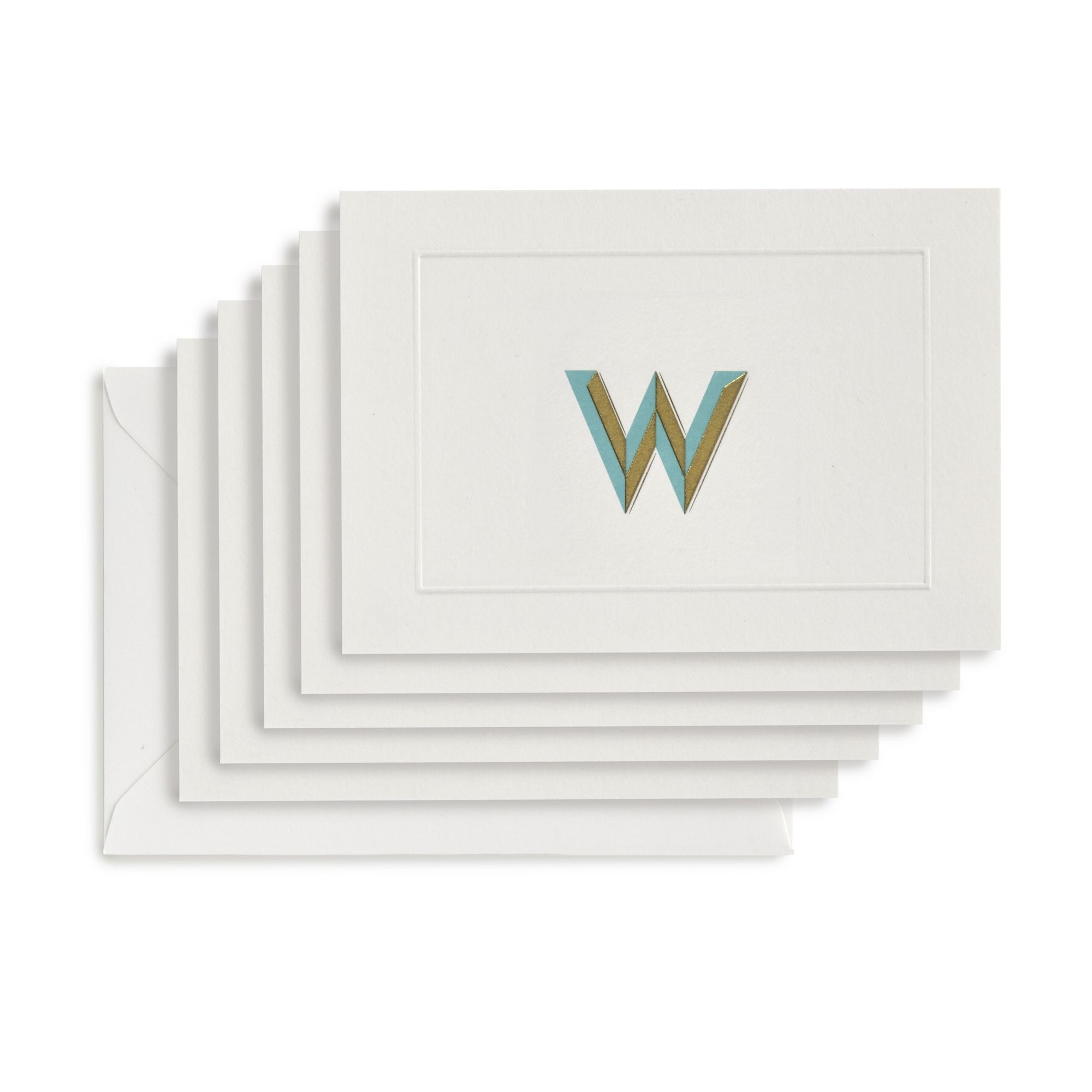 Fortnum's Alphabet Notecards W initial A6 stationery, UK version