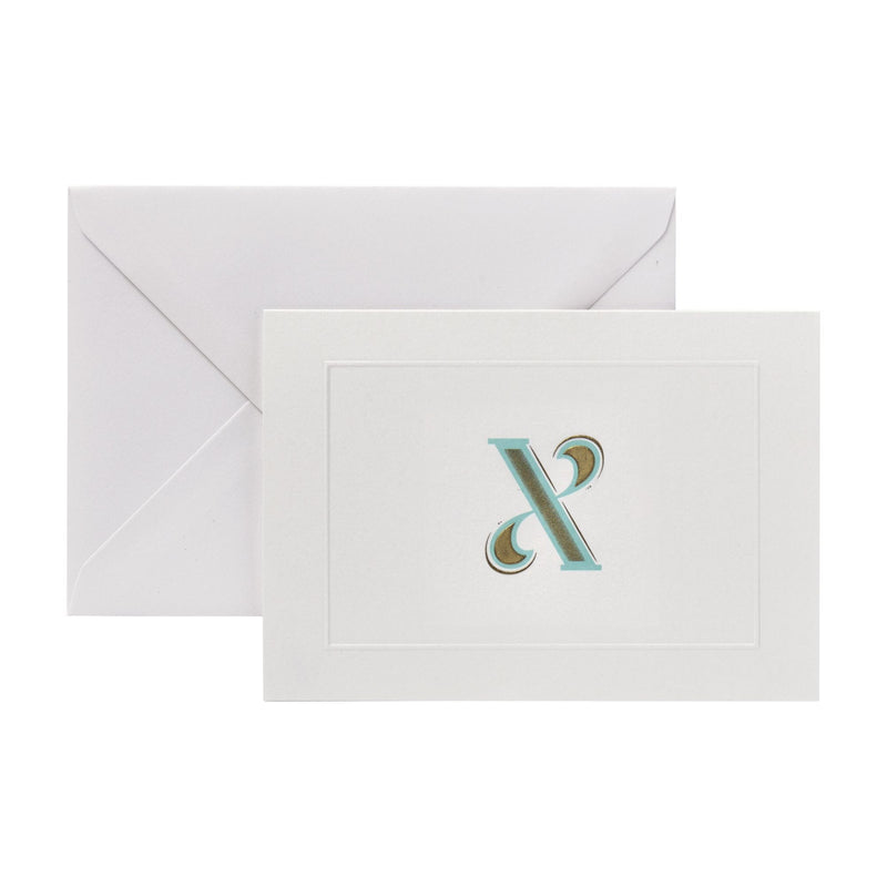 Fortnum's Alphabet Notecards X, A6 set of 8, imported from the UK