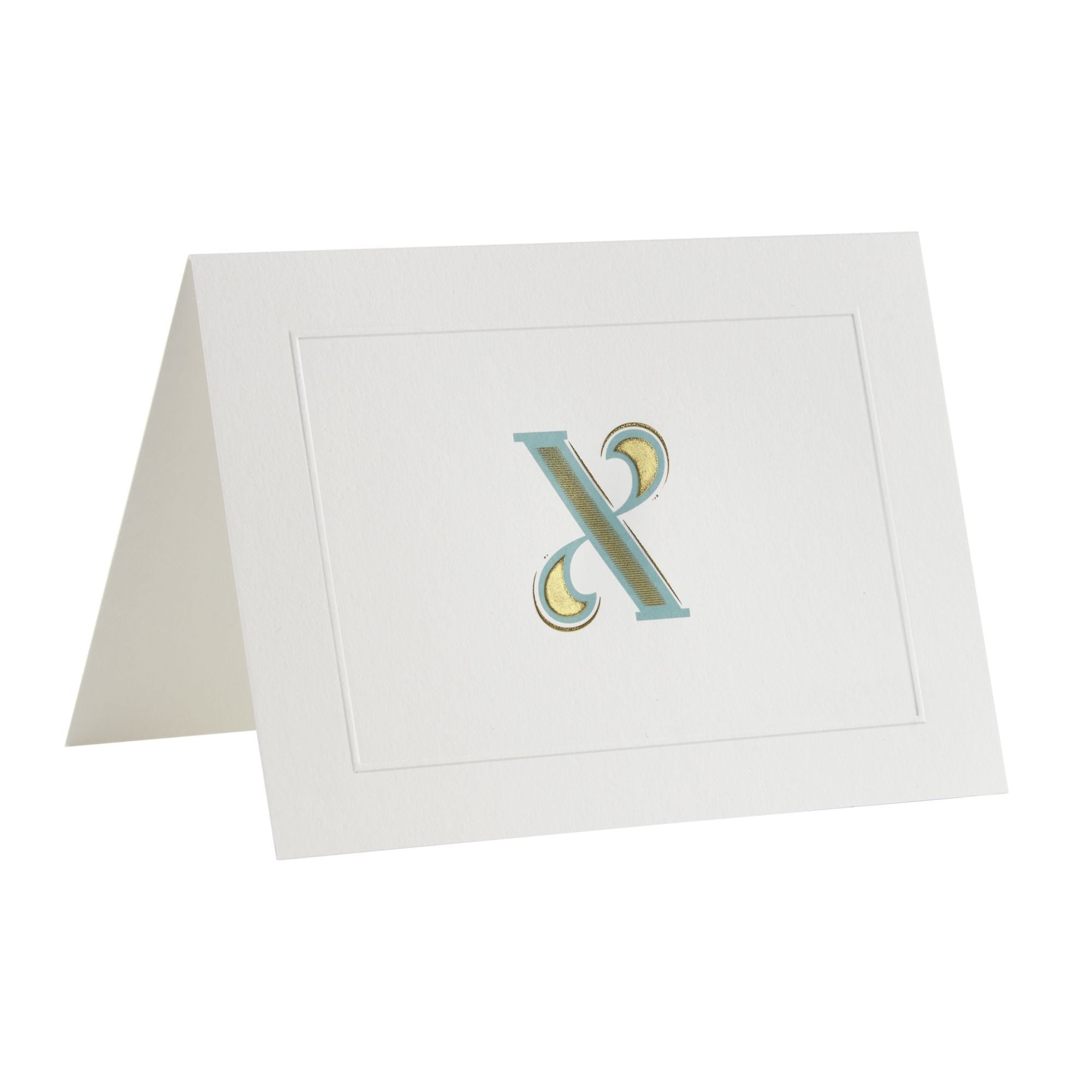 Fortnum's Alphabet Notecards X, A6 set of 8, imported from the UK