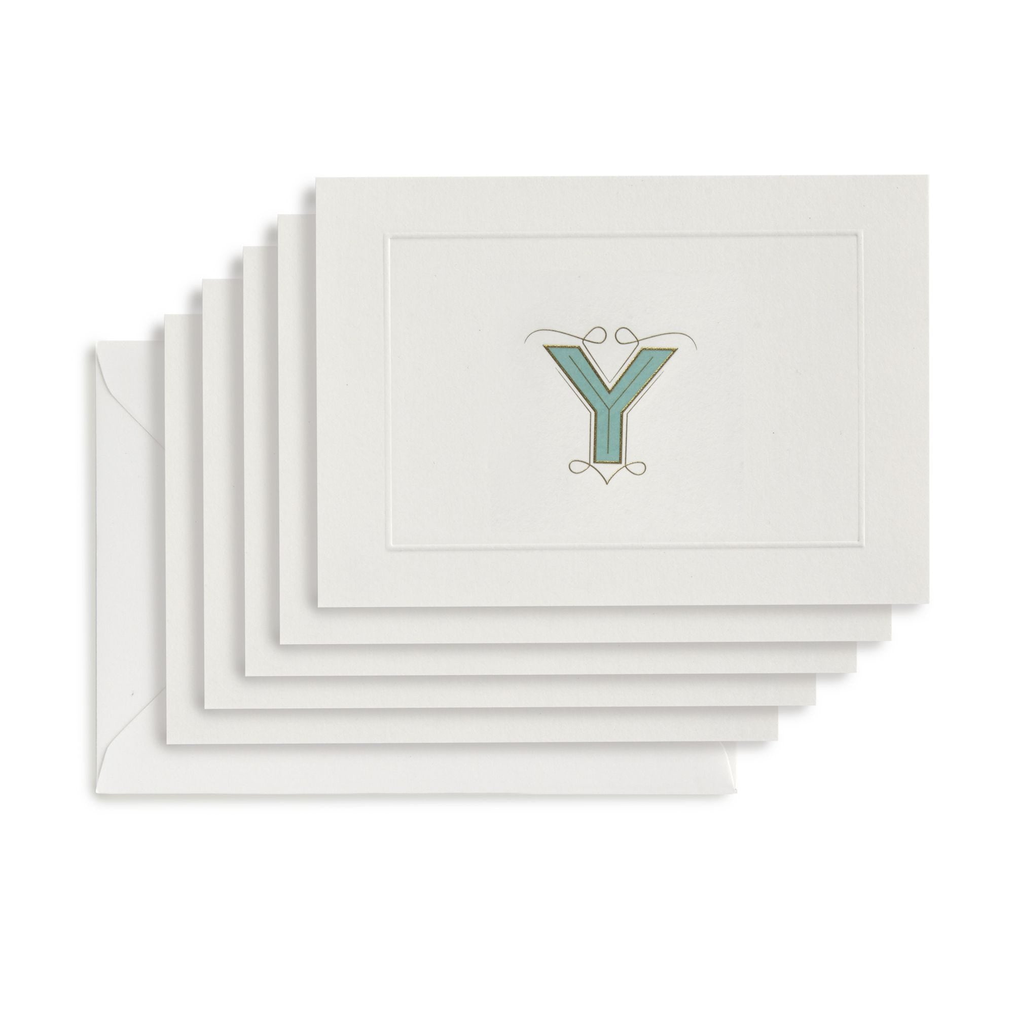 Fortnum's notecards Y initial A6, UK version