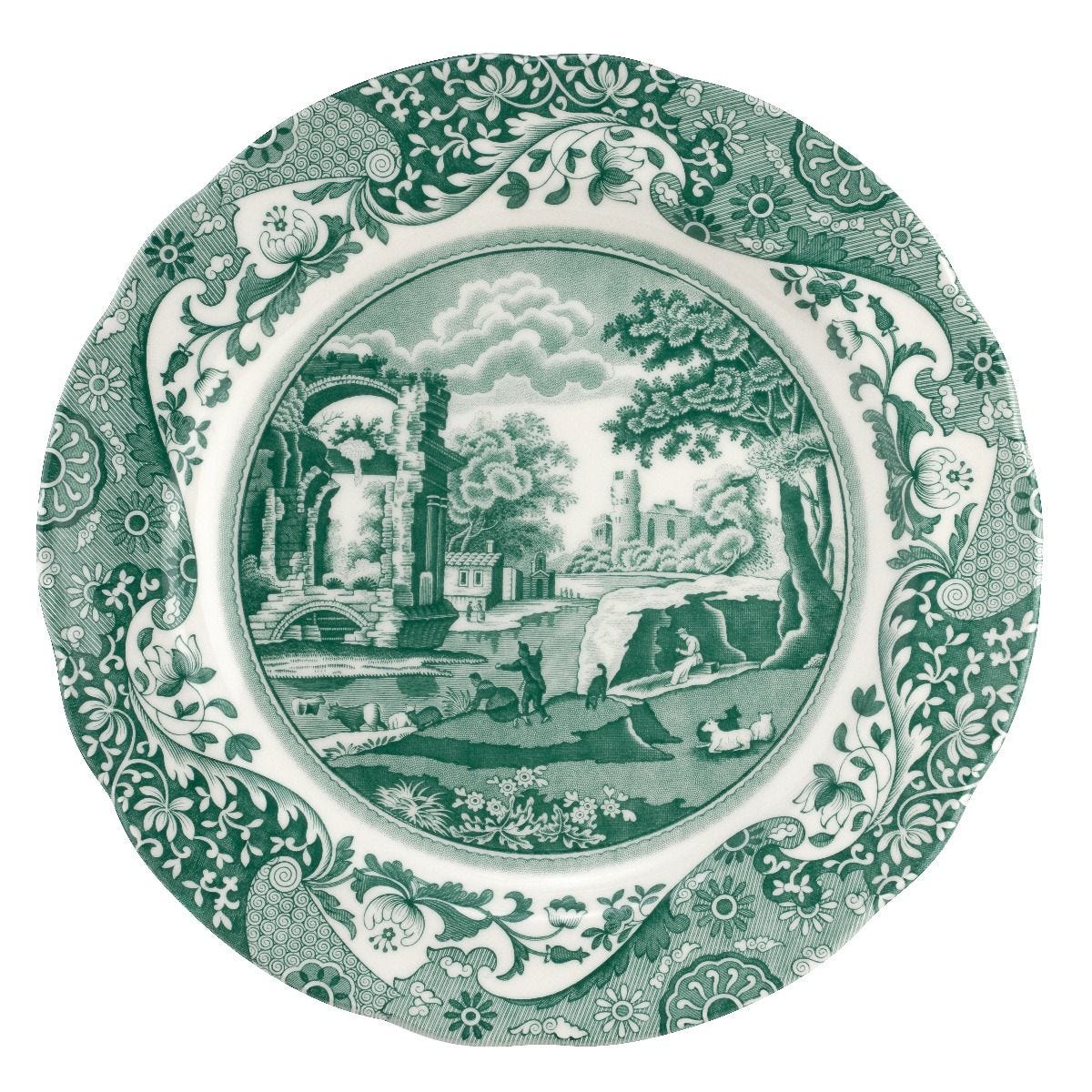 Spode Green Italian dinner plate 27cm - British product