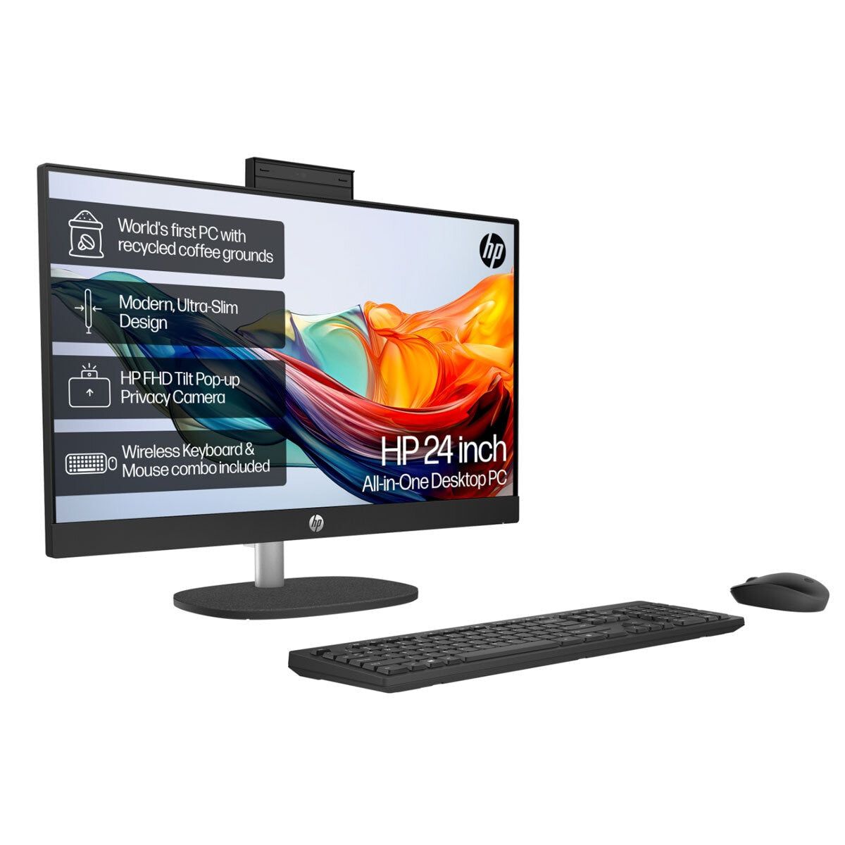 HP Intel Ultra 5-125U, 16GB RAM, 512GB SSD, 23.8 Inch All in One Desktop PC, 24-ca1234na GOODS Costco UK