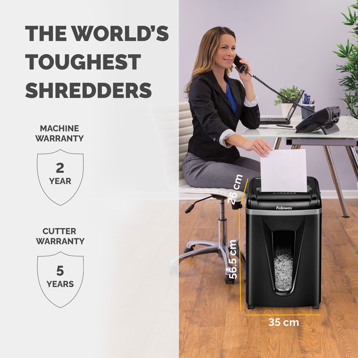 Fellowes Powershred 450M micro cut shredder, imported from the UK