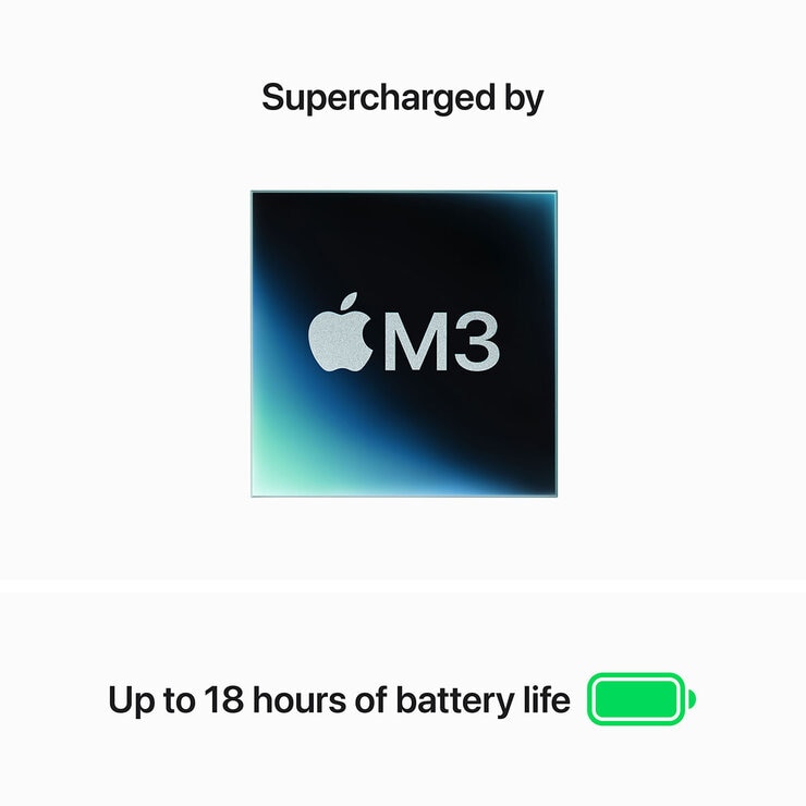 Apple MacBook Air 15.3 inch M3 chip laptop - British product