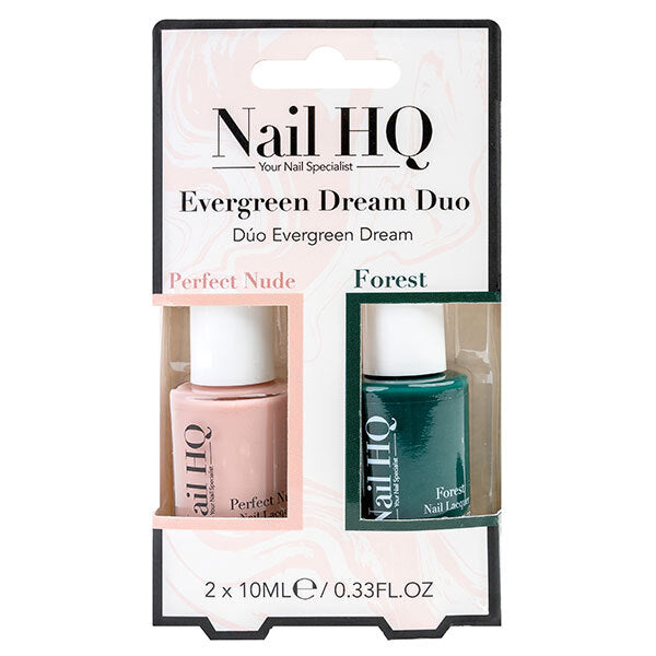 Nail HQ Evergreen Dream nail polish duo, UK version