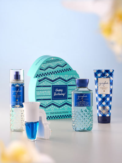 Next Bath & Body Works Clear Happy Birthday Gingham Beauty Box- Buy online at McGrocer