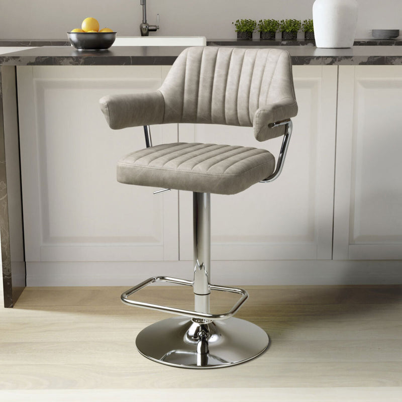 Shankar bar stool mink faux leather 2 pack - British product
